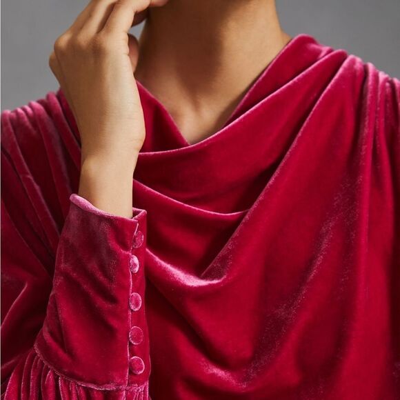 BYFL-life magenta velvet pullover NWT - Picture 2 of 7